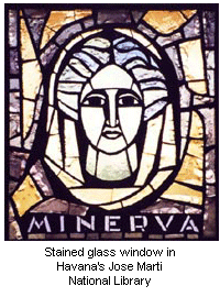 Stained galss window, Cuba national library