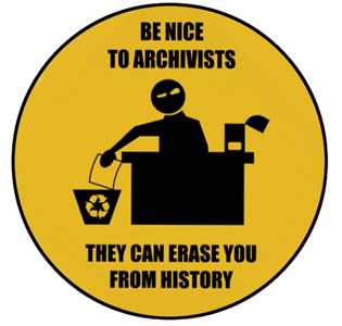 Be nice to archivists graphic